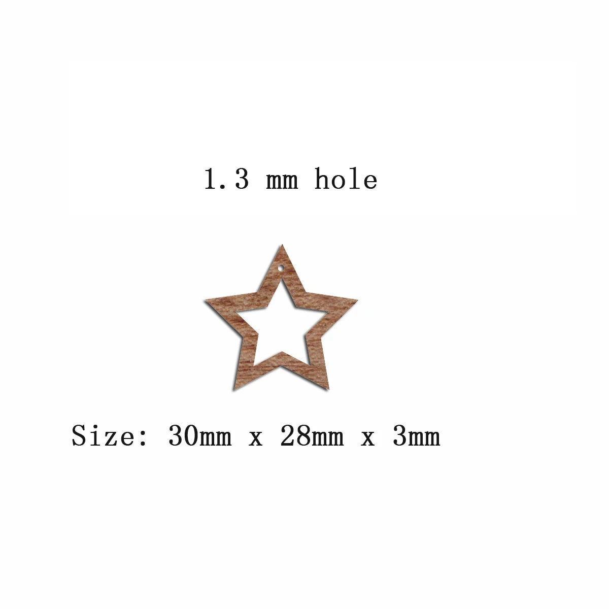 6pcs Unfinished Blank Wooden Space Moon Star Shape Macrame Wood Earring Charms Pendant for Jewelry Making