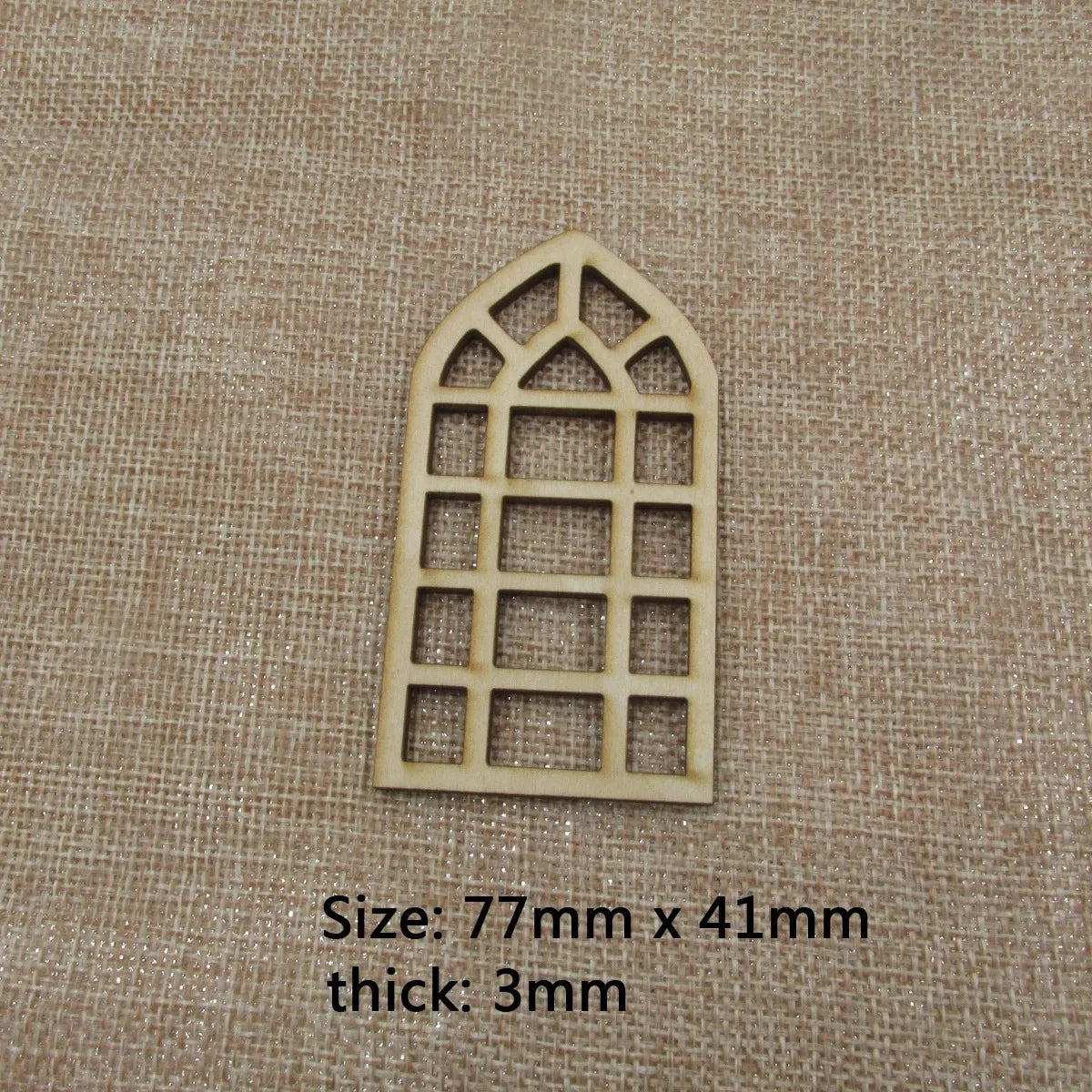 Unfinished Blank Dollhouse, Church Shape, Wooden Door, House Accessories, DIY Craft, 10Pcs