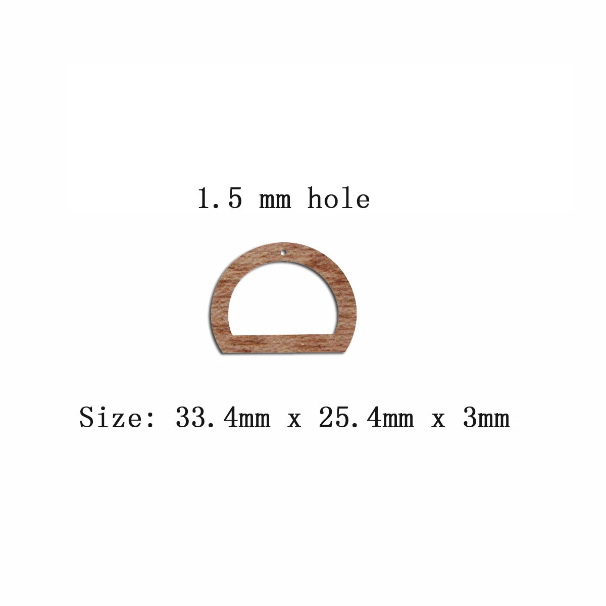 6pcs Unfinished Blank Wooden Geometric Half Circle Macrame Wood Earring Charms Pendant for Jewelry Making