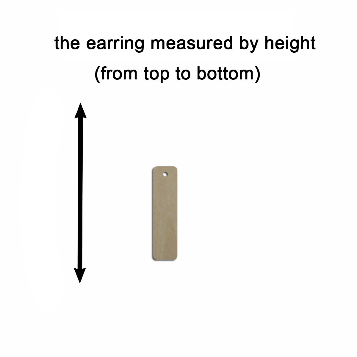 10pcs Multiple Size Unfinished Wooden Blanks Bar Shape Rounded Corners Dangle Earring For Jewelry Supplier