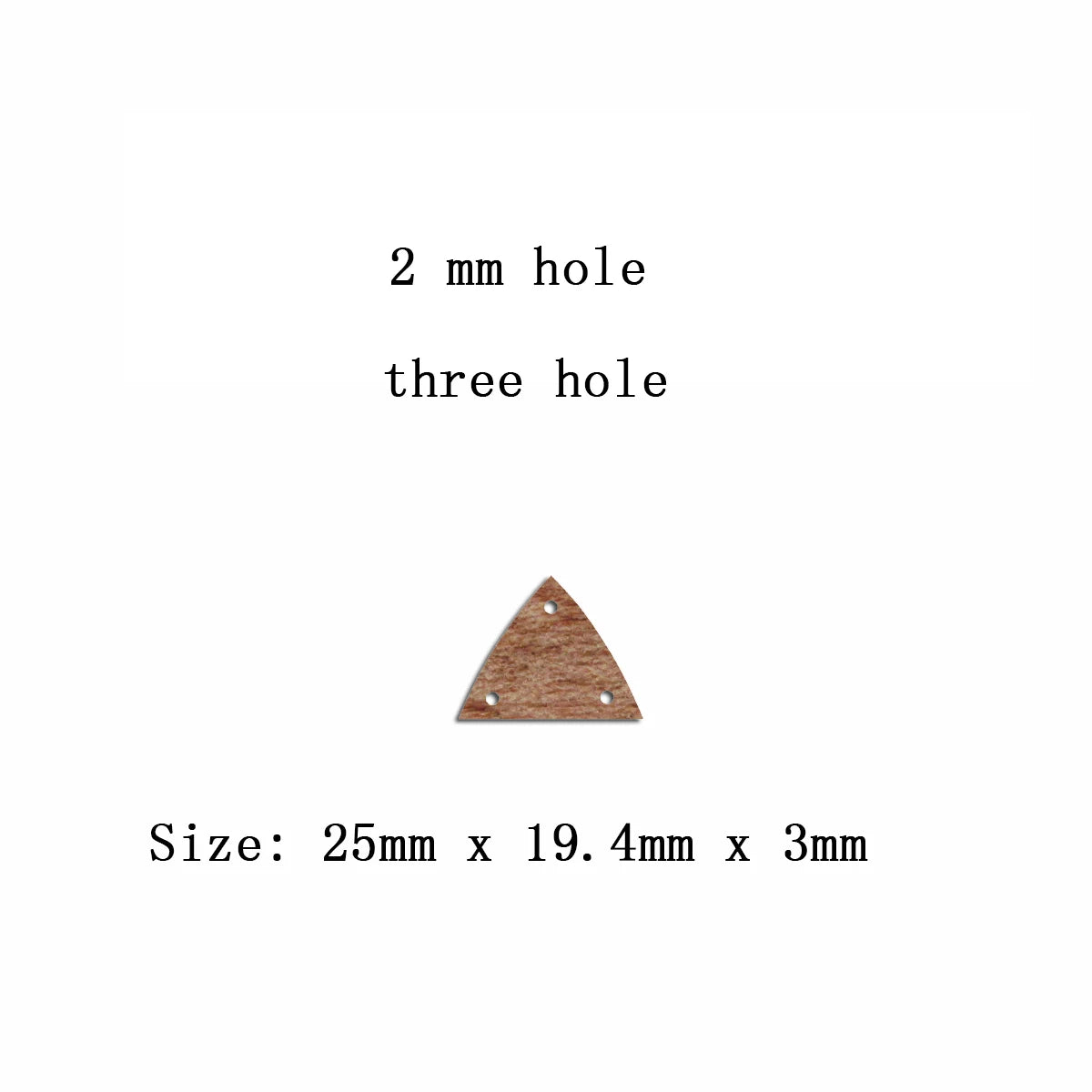 6pcs Unfinished Blank Wooden Geometric Triangle Three Holes Earring Connector Pendant for Jewelry Making DIY Crafting