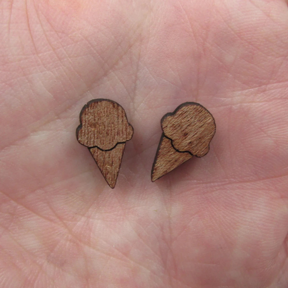 5 Pair Unfinished Blank Foods Wood Cabochon Ice Creams Wooden Shape Charms Pendant For DIY Jewerly Earrings Suppliers