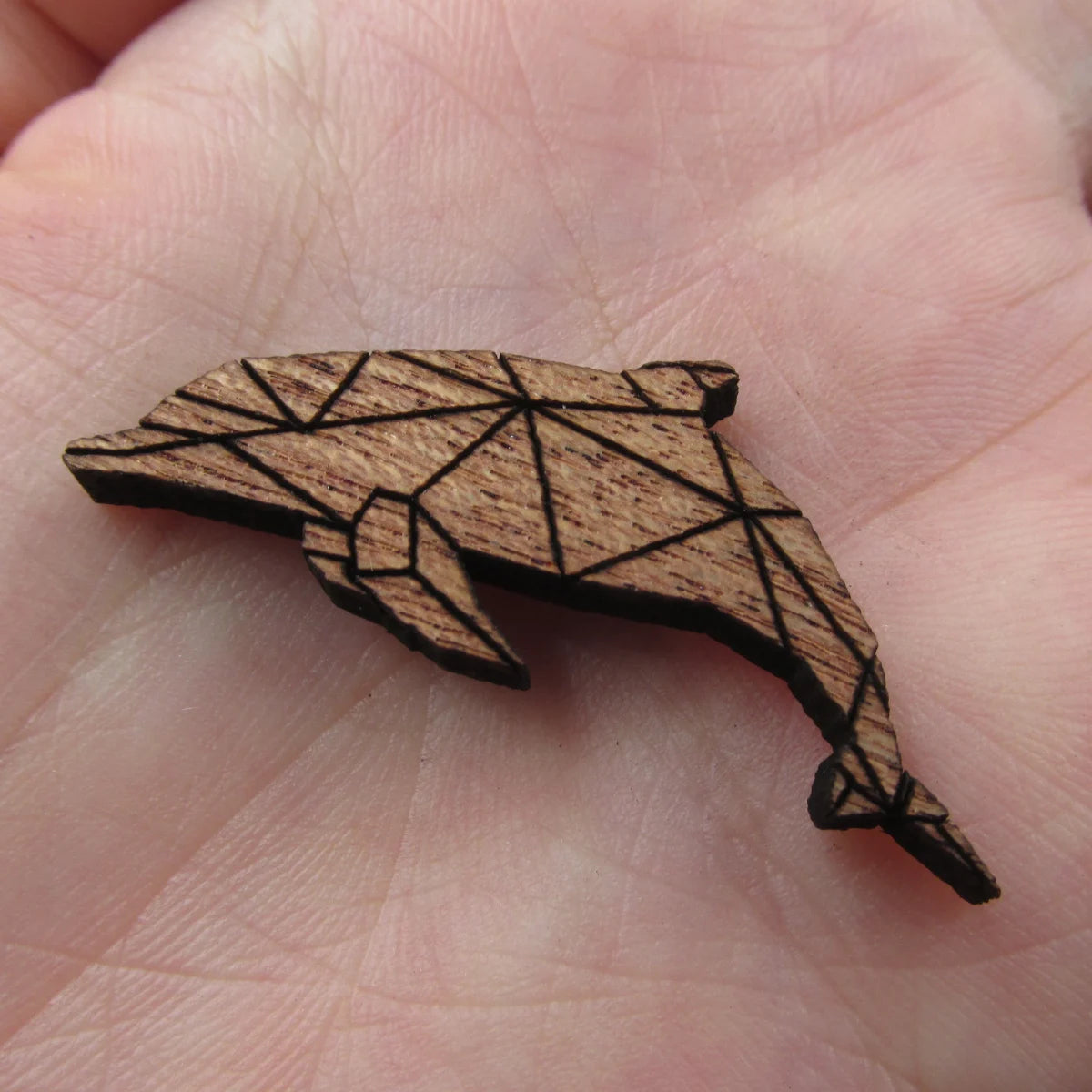 3 Pair Unfinished Under the Sea Ocean Animal Wooden Dolphin Shape Cutout For Brooches Pin Magnet Pendant Jewerly Diy Making