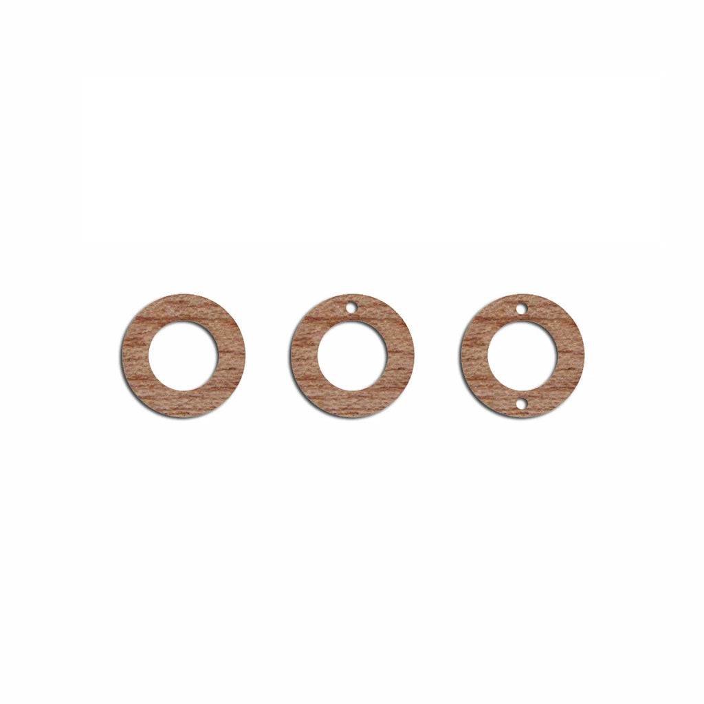 6pcs Unfinished Blank Wooden Round Circle Hoop Charm Connector Pendant for Women Female Jewelry Making DIY Crafting