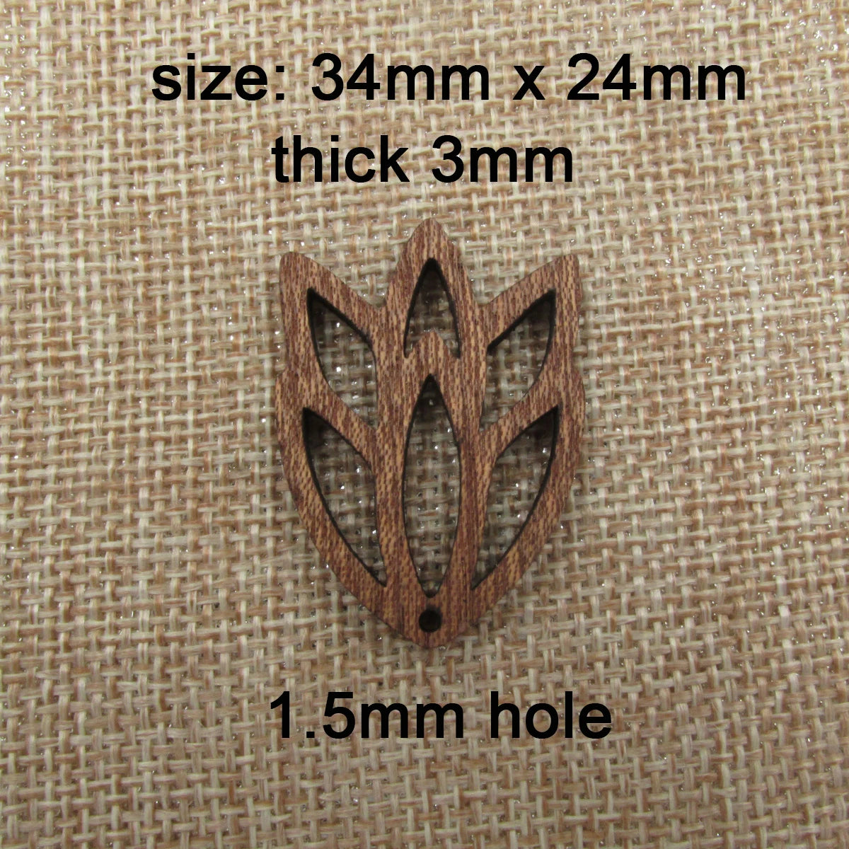 6pcs Unfinished Blank Wood Lotus Flower Leaf Head Wooden Charms Pendants Earrings Lotus Necklace For DIY Jewelry Making