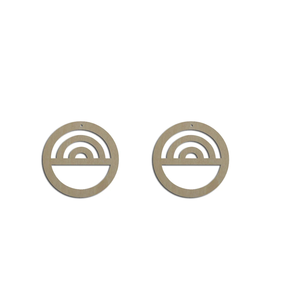 10pcs Unfinished Wood Blank Geometric Circle Rainbow Shape Macrame Earring Part Findings Wholesale For DIY Jewelry Making