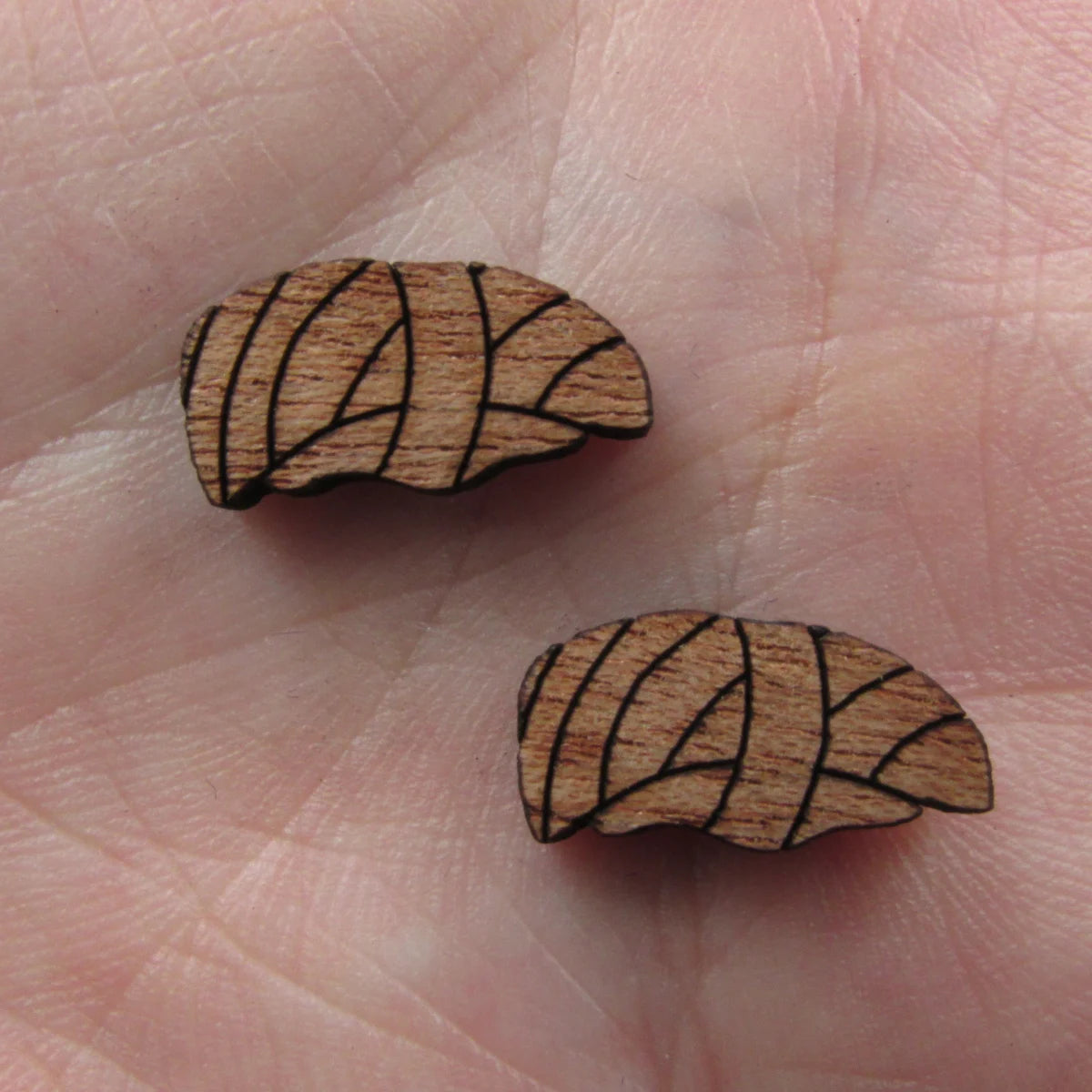 5 Pair Unfinished Blank  Food Wood Cabochon Sushi Wooden Shape Charm Pendant For DIY Jewerly Earring Suppliers