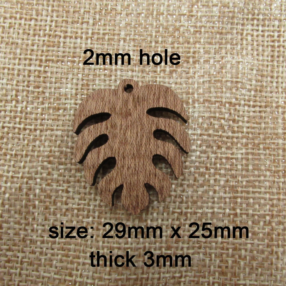 6pcs Unfinished Blank Wood Monstera Leaf Shape Wooden Charms Pendants Leaves Earrings Necklace For DIY Jewelry Making