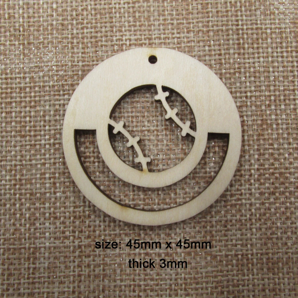 10pcs Unfinished Wooden Blanks Sport Macrame Circle Football Basketball Tennis Shape For DIY Earrings Supplies