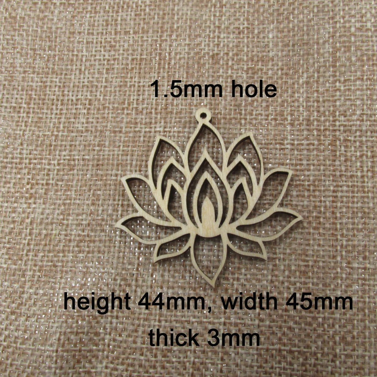 10pcs Unfinished Wooden Blanks Flower Lotus Shape Laser Cut Wood Frame For DIY Earrings Findings Jewelry