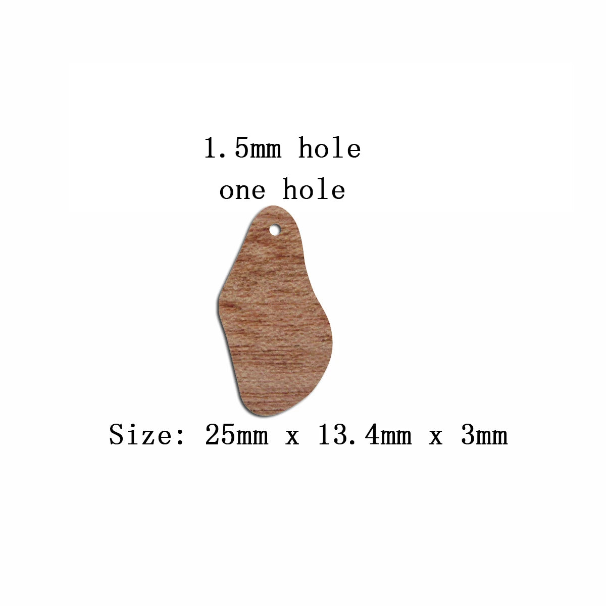 6pcs Unfinished Blank Wood Geometric Irregular Charm Connector Pendant for Women Female Jewelry Making DIY Crafting