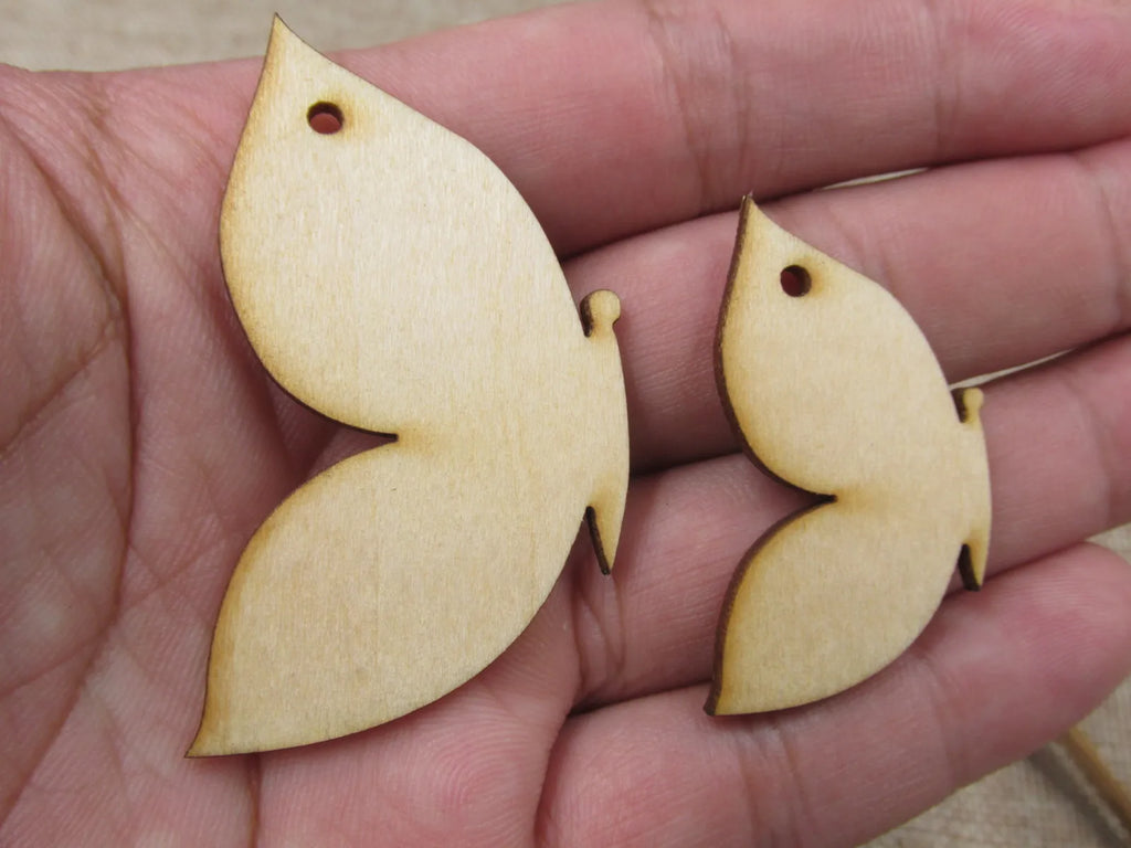Unfinished Laser Cut Wooden Earrings Blank Pendant Wood Animal Insects butterfly Shapes For DIY Jewelry Project Making