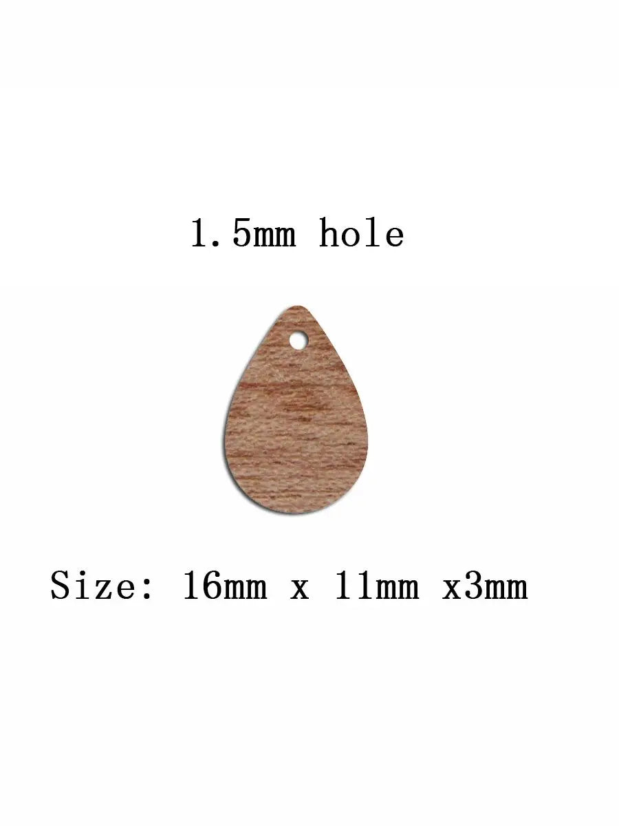 6pcs Unfinished Blank Wooden Drop Earring Stud Connector Pendant for Women Female Jewelry Making DIY Crafting