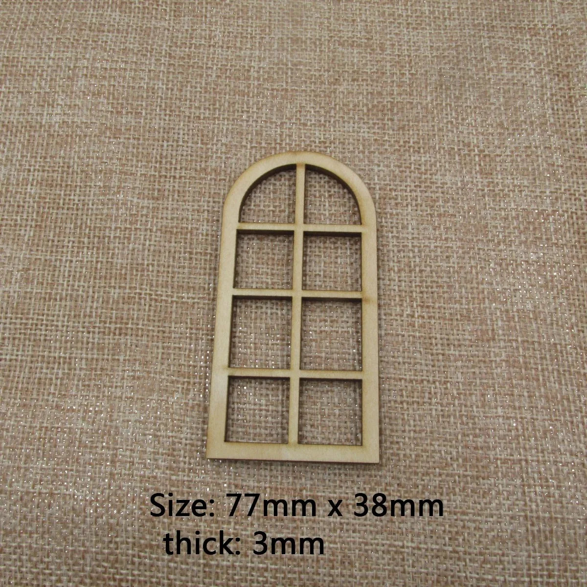 Unfinished Blank Dollhouse, Church Shape, Wooden Door, House Accessories, DIY Craft, 10Pcs