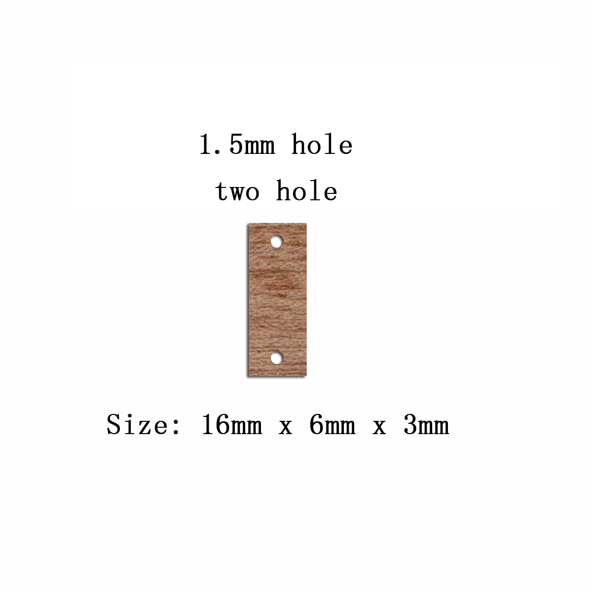 6pcs Unfinished Blank Wooden Bar Rectangle Earring Charms Connector Pendant for Women Female Jewelry Making DIY Crafting