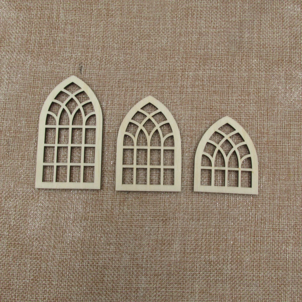 10pcs Unfinished Wooden Dollhouse for Home Decor, Fairy, Farmhouse, Wooden Windows Frame for Crafts, Mirror Wall Art, 10Pcs