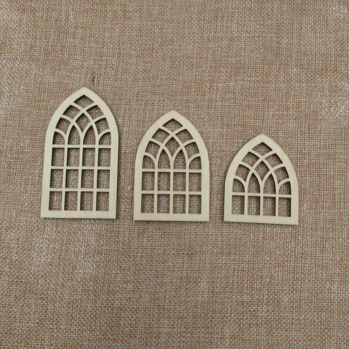 10pcs Unfinished Wooden Dollhouse for Home Decor, Fairy, Farmhouse, Wooden Windows Frame for Crafts, Mirror Wall Art, 10Pcs