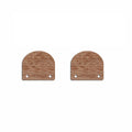 6pcs Unfinished Blank Wooden Domed Stud Connector Solid Wood D Semicircle Post for Women Female Jewelry Making DIY Crafting