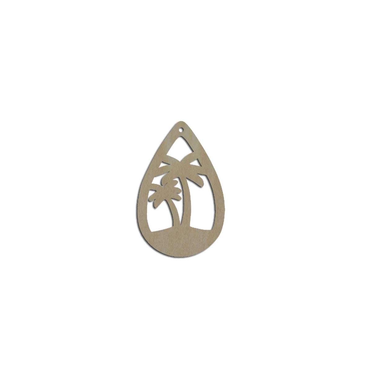 10pcs Unfinished Blank Wood Tropical Jewelry Palm Tree Cutout Shape For Women Summer Earring Finding
