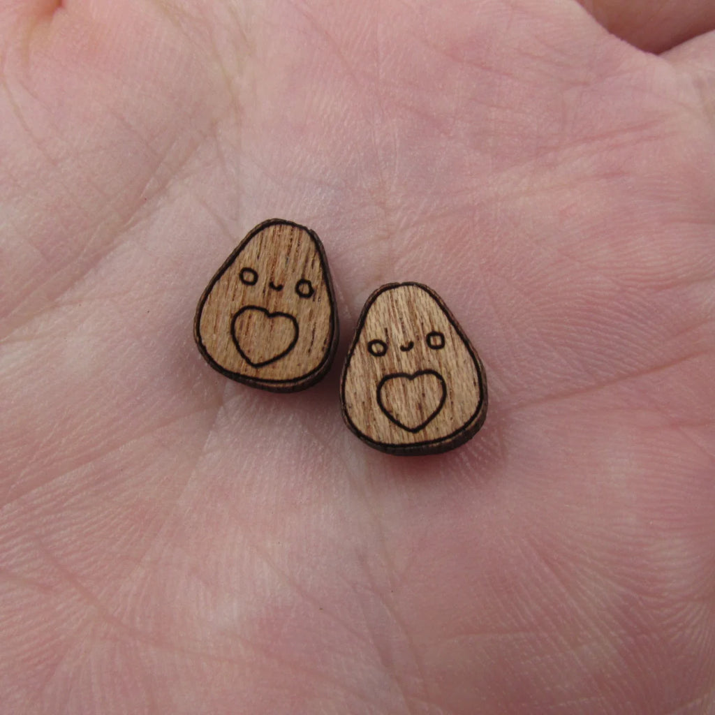 5 Pair Unfinished Blank Foods Wood Cabochon Eggs Toast Avocado Wooden Shape Charms Pendant For DIY Jewerly Earrings Suppliers