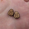 5 Pair Unfinished Blank Foods Wood Cabochon Eggs Toast Avocado Wooden Shape Charms Pendant For DIY Jewerly Earrings Suppliers