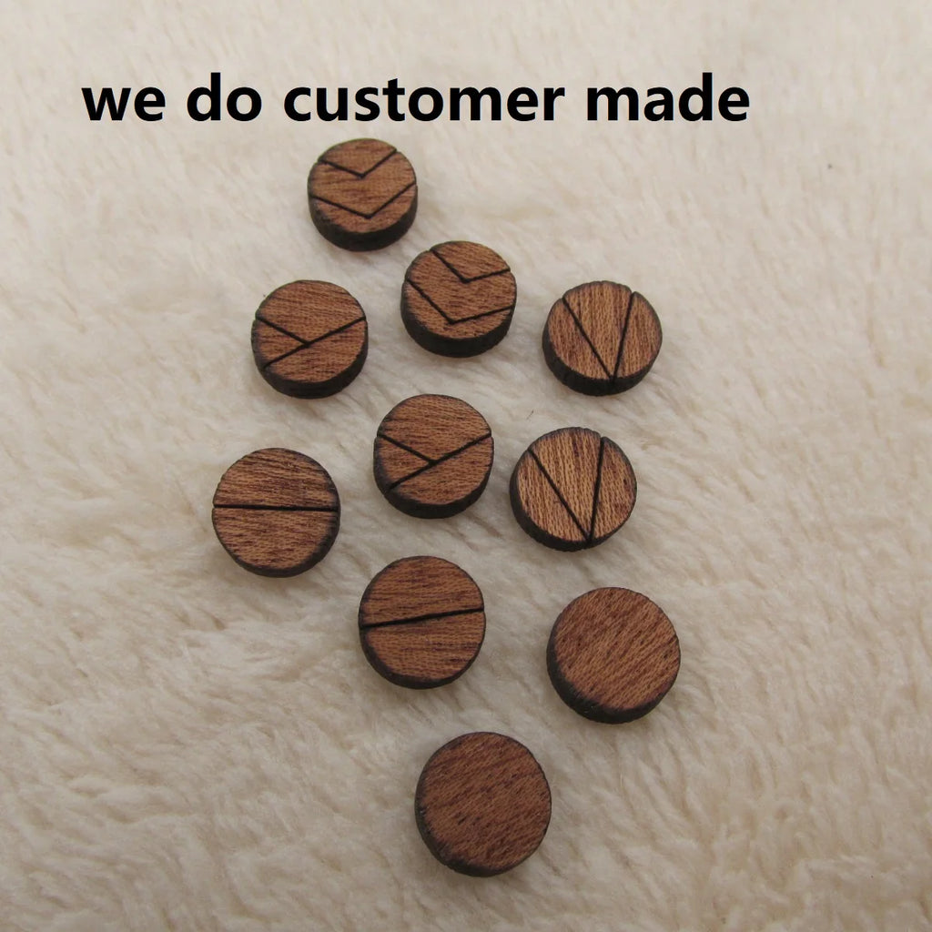 Geometric Round Circle WOOD CUT Earrings Studs For Custom Made Hand Painted Earring Jewerly  supplier