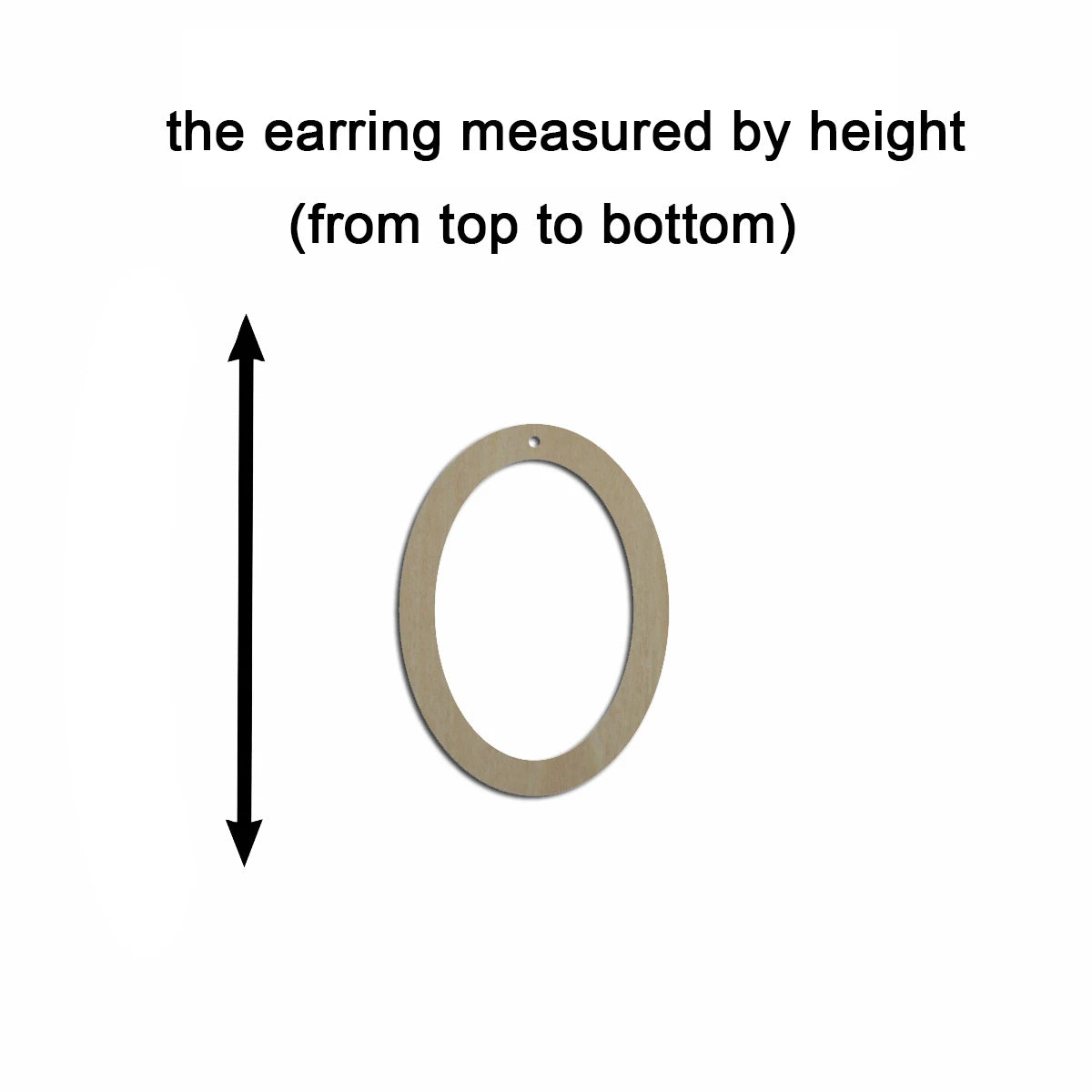 10pcs Unfinished Wood Blank Geometric Oval Hoop Shape Macrame Earring Pendant Charms For DIY Jewelry Making