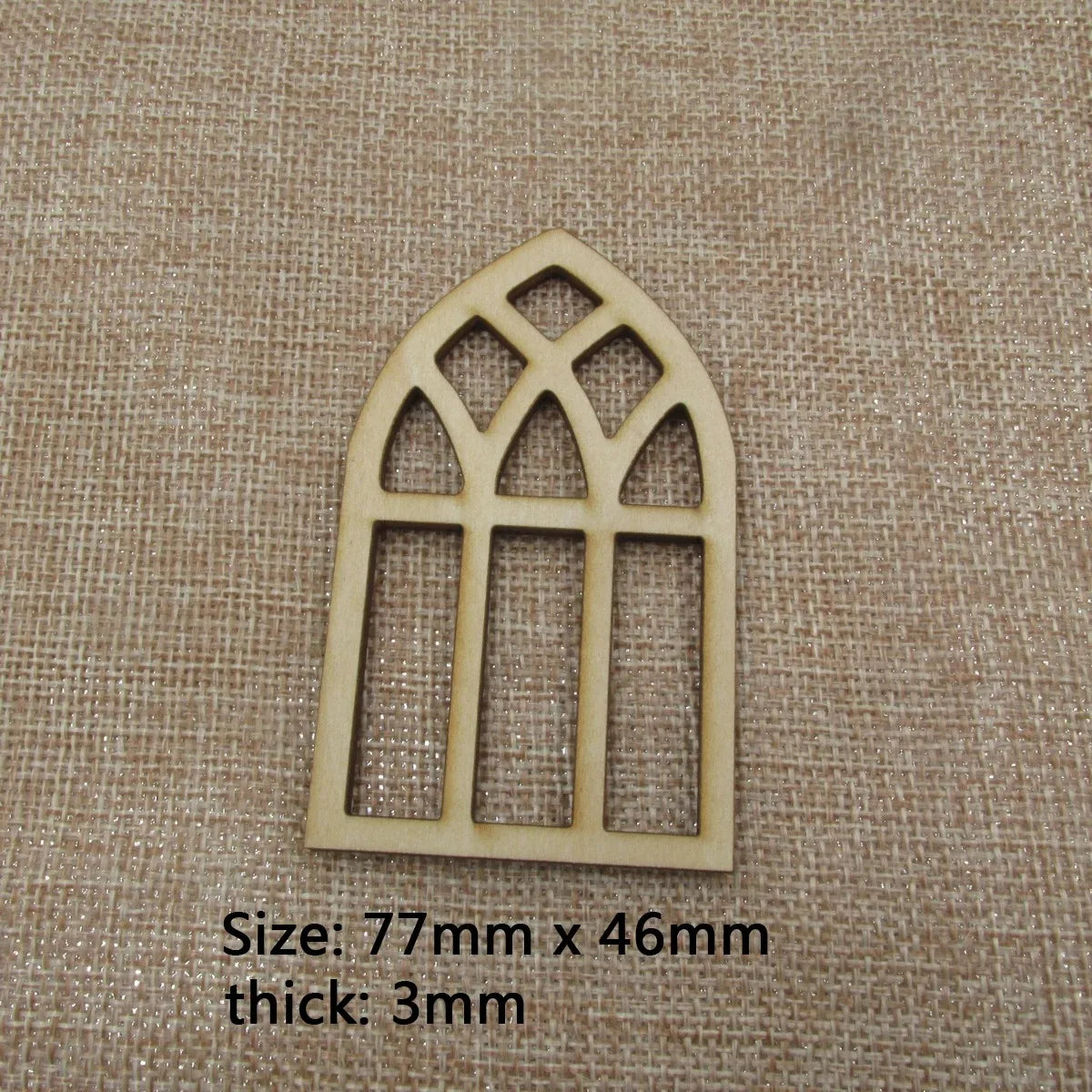 Unfinished Blank Dollhouse, Church Shape, Wooden Door, House Accessories, DIY Craft, 10Pcs