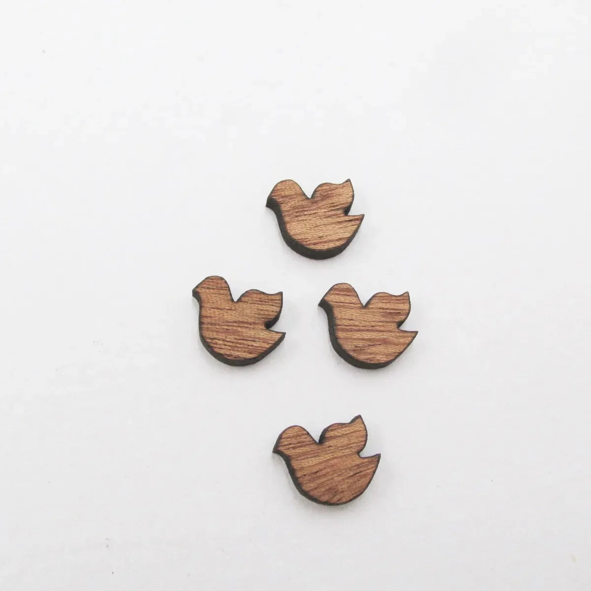 10pcs Wooden Birds Charms Cabochon, DIY Laser Cut, Jewelry Supplies, Wood Earrings, Stud