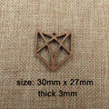 6pcs Unfinished Wooden Fox Charm Jewelry Accessories For Foxes Bracelet Necklace Pendant Craft Supplies Diy Finding