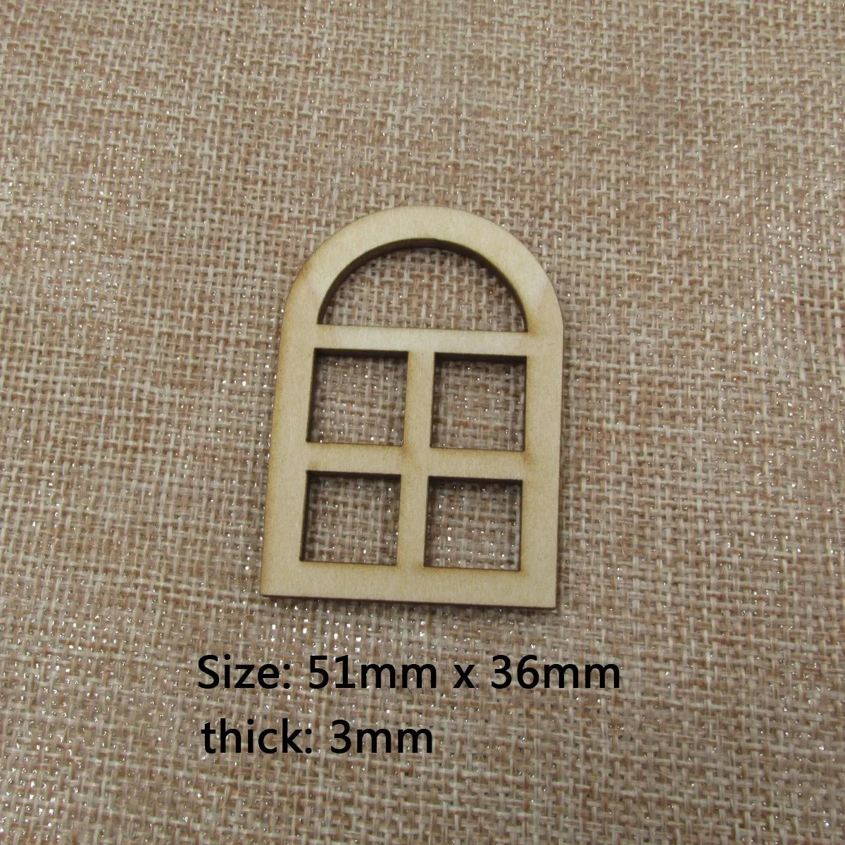 10pcs Unfinished Blank Half Circle Window Fairy Church Shape Wooden Fairy Windows Door House Accessories For DIY Craft