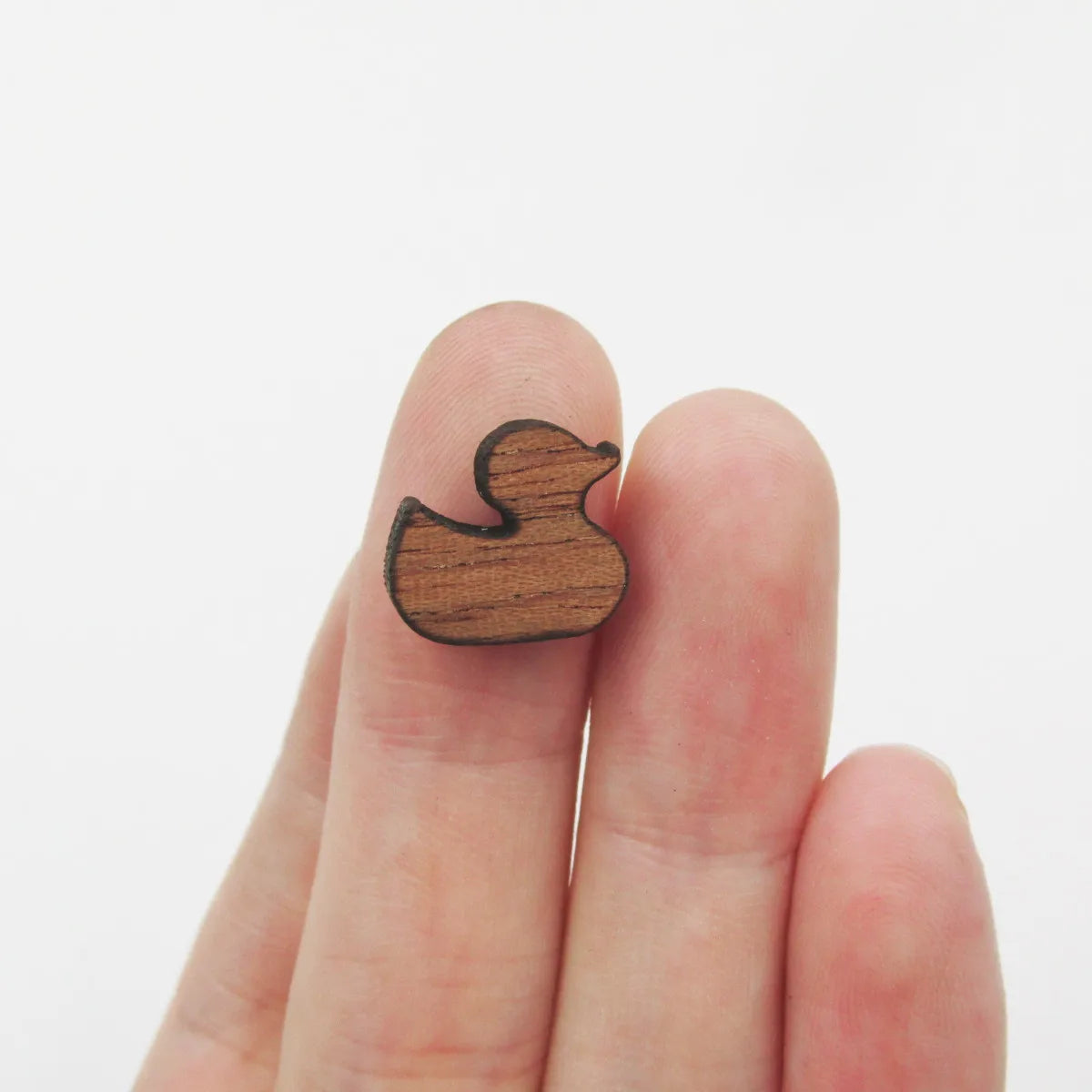 Mini Laser Cut Wood Cat Swan Duck Shape Animal Cabochons Stud Earring Embellishments Jewerly supplier