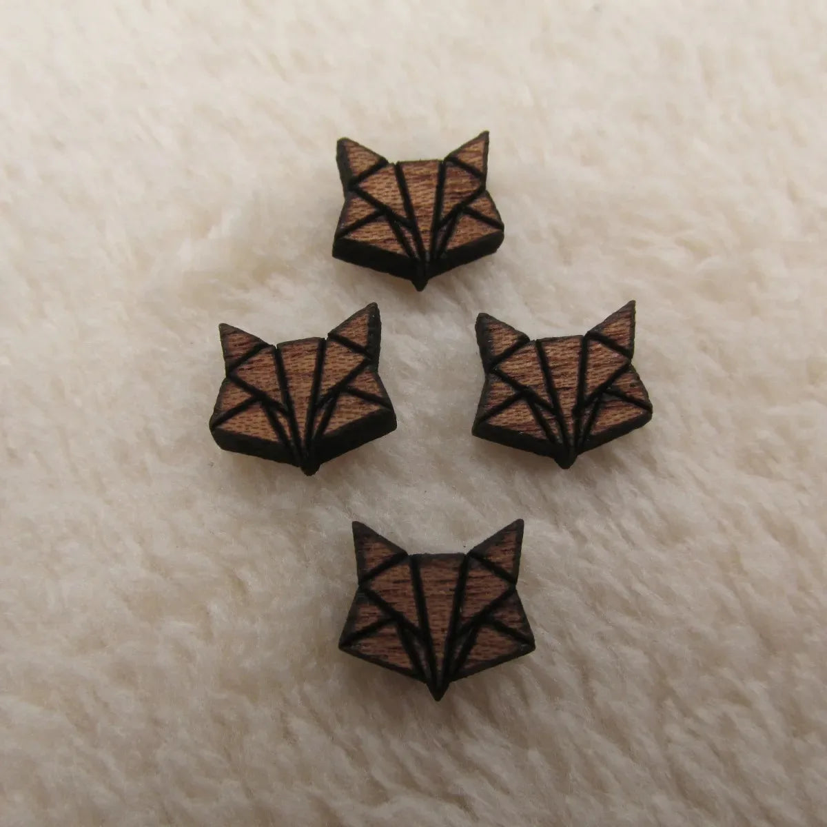 10pcs Unfinished Wooden Fox Charm Wood Cabochon Fox Pendant Perfect For DIY Craft Laser Cut Earring Stud Jewerly Supplies