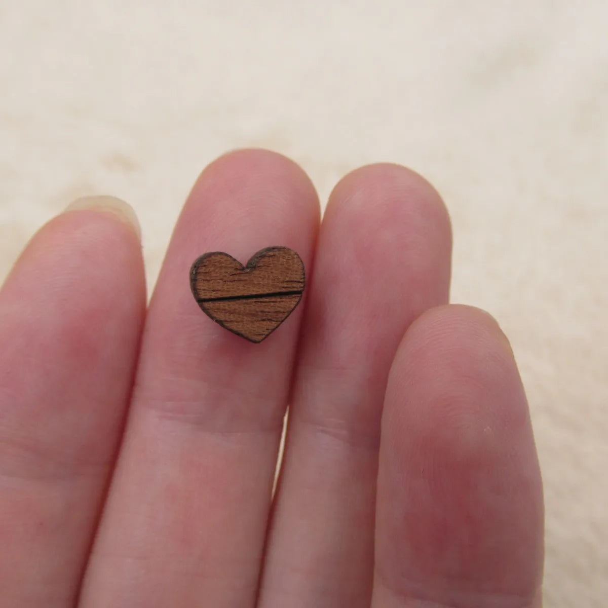Laser Cut Heart Shapes Charms Natural Wood Cutout Shapes Cabochons For Painted Stud Earrings - Jewelry Supplies
