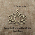 10pcs Unfinished Wooden Blanks Flower Lotus Shape Laser Cut Wood Frame For DIY Earrings Findings Jewelry