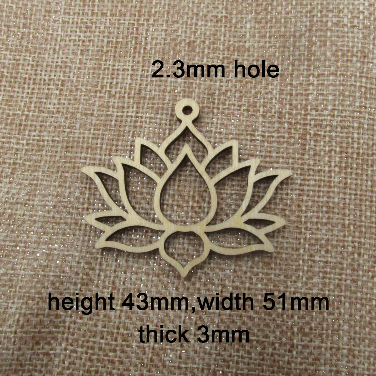 10pcs Unfinished Wooden Blanks Flower Lotus Shape Laser Cut Wood Frame For DIY Earrings Findings Jewelry