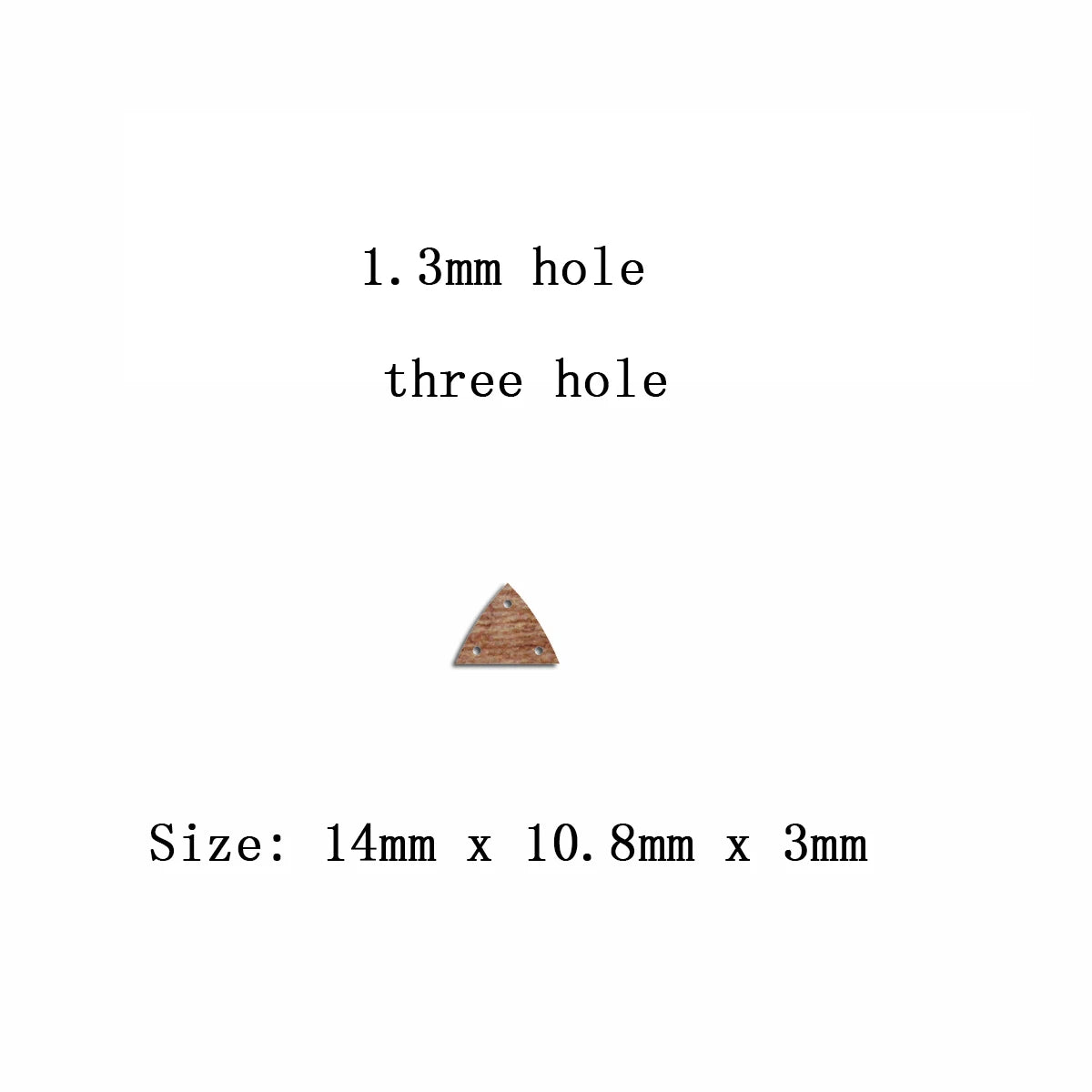 6pcs Unfinished Blank Wooden Geometric Triangle Three Holes Earring Connector Pendant for Jewelry Making DIY Crafting