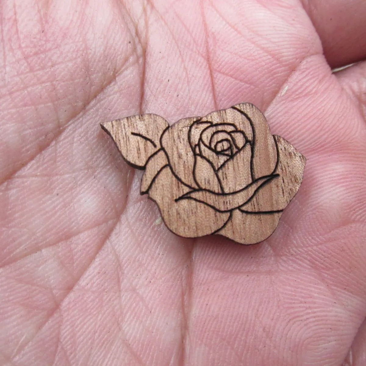 Laser Cut Jewelry Supplies Lotus Flower Unfinished Wooden Charms Pendants For Brooches Necklace  Jewerly Making