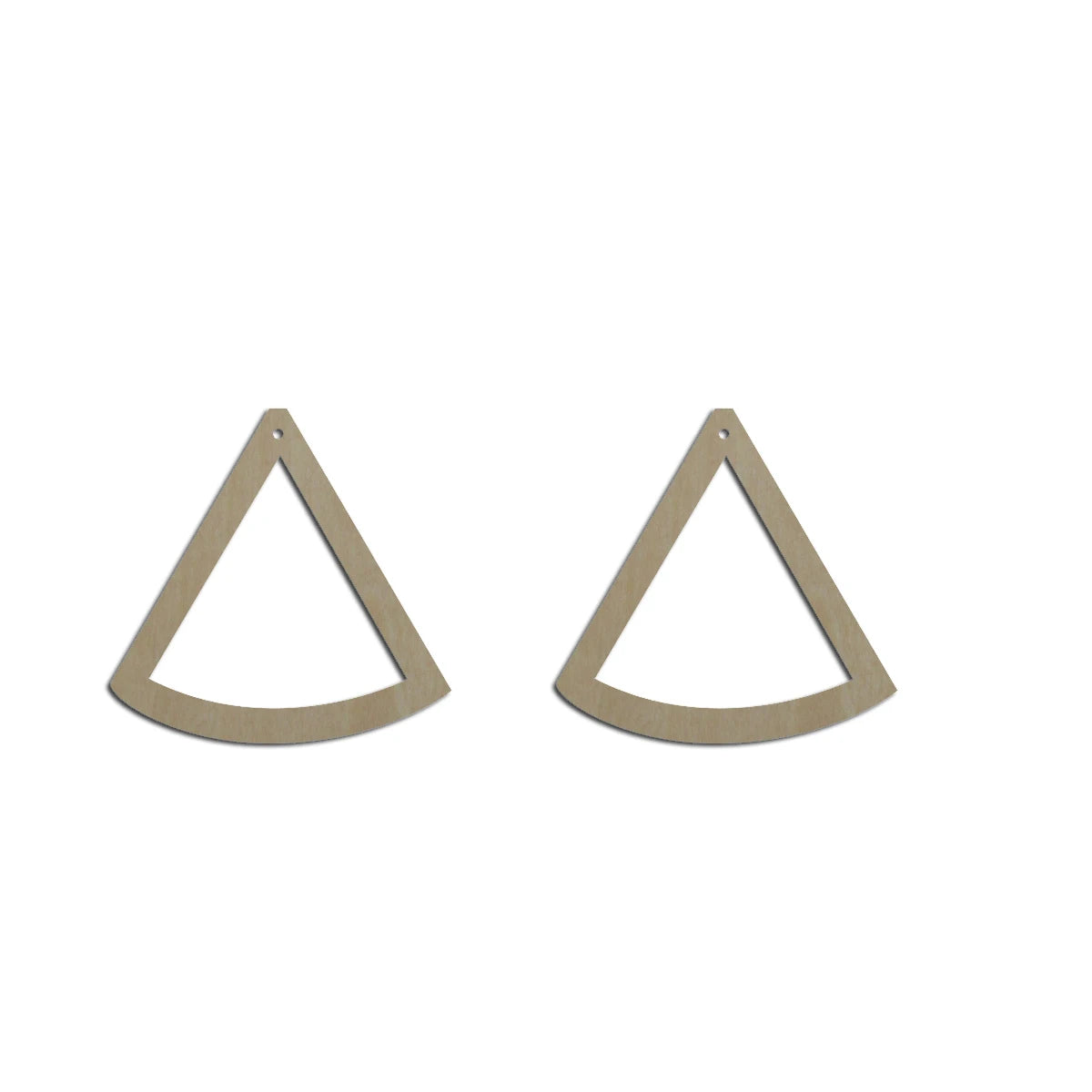 10pcs Unfinished Wood Blanks Triangle Fan Hoop Shape Macrame Earring Part Findings Accessories Wholesale For DIY Jewelry Making
