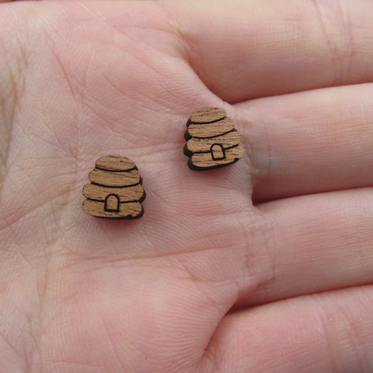 5 Pair Unfinished Blank Wooden Insect Bug Bee Cabochon Charm Wood Shape Cutouts For DIY Craft  Earring