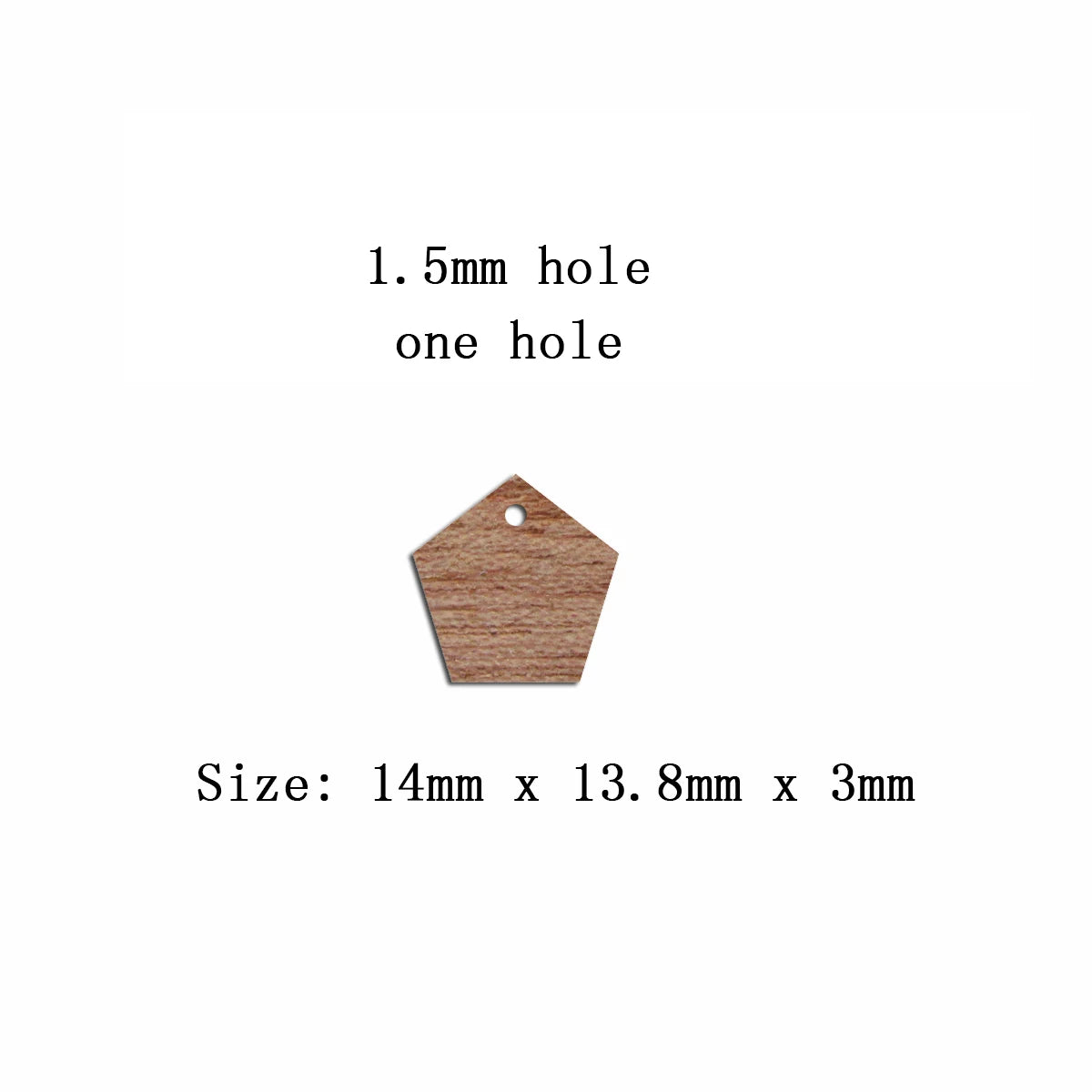 6pcs Unfinished Blank Wooden Geometric Pentagon Irregular Post Stud Earring Connector for Jewelry Making DIY Crafting