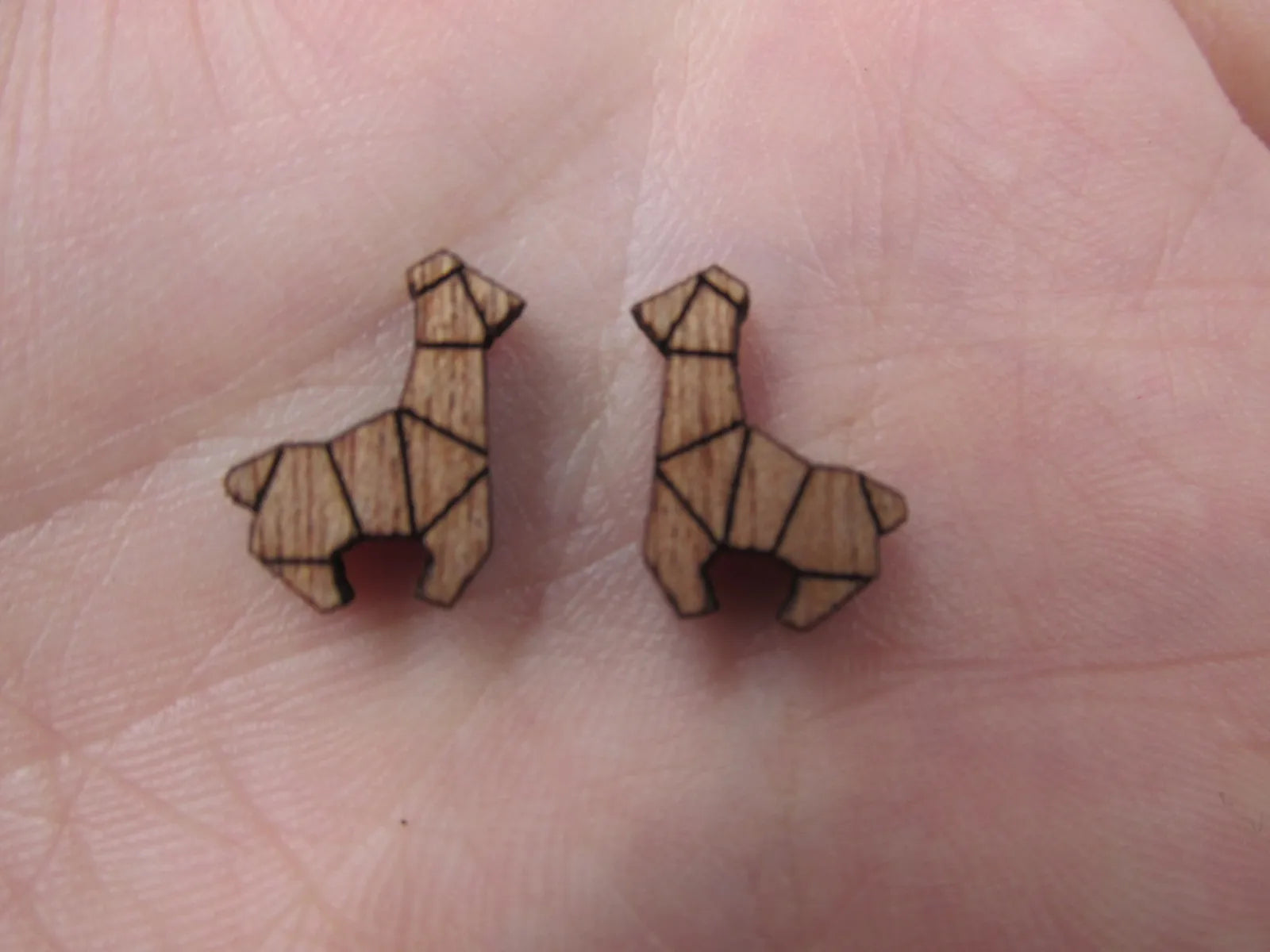 5 Pair Unfinished Woodland Blank Wild Animal Wooden Giraffe Cabochon Charms Wood Shape Cutouts For DIY Craft  Earring Stud