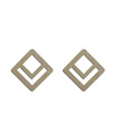 10pcs Unfinished Wood Blank Geometric Diamond Square Frame Shape Macrame Earring Part Findings Wholesale For DIY Jewelry Making