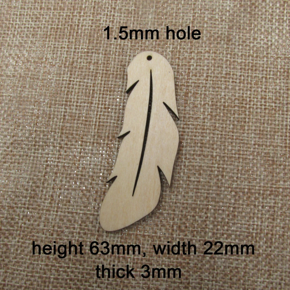 10pcs Unfinished Blanks Laser Cut Wood Hollow Feather Long Earrings Fashion For DIY  Jewelry Findings