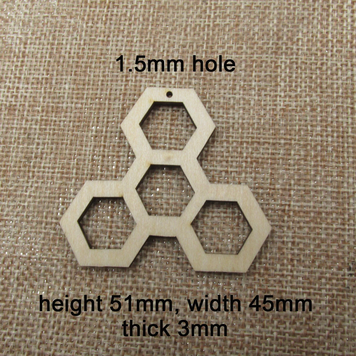 10pcs Unfinished Blanks Wooden Rectangle Hexagon Honeycomb Shape Hollow Dangle Earrings DIY Findings Jewelry