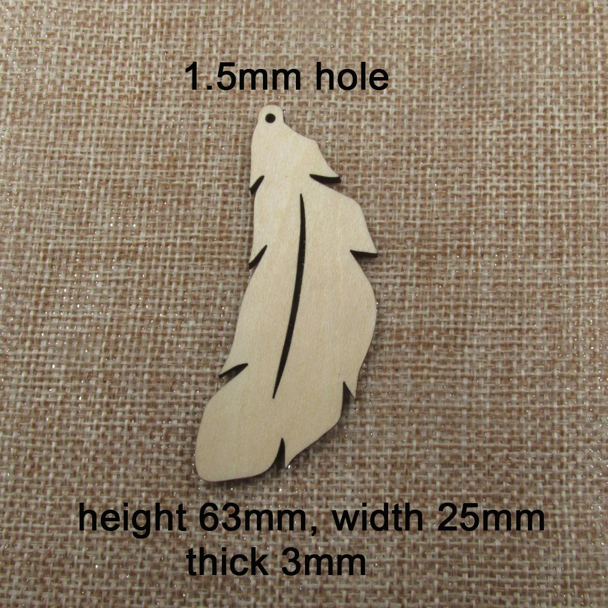 10pcs Unfinished Blanks Laser Cut Wood Hollow Feather Long Earrings Fashion For DIY  Jewelry Findings