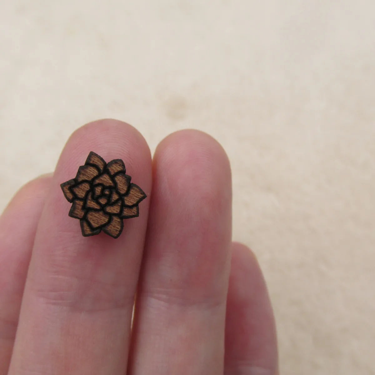 Unfinished Wood Cabochon Flower Icon Laser Cut Engraving For DIY Craft Scrapbook Jewelry Earrings  Charm Pendant Making
