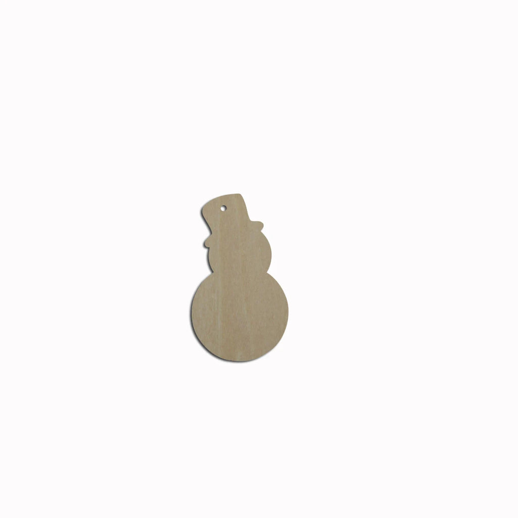 10pcs Bulk Unfinished Wooden Blank Christmas Snowman Cutout Shape For Hanging Dangle Earring Wood Jewelry Accessories