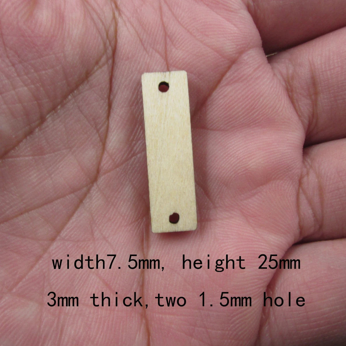 10 Pcs Unfinished Blank Wooden Geometric Rectangle Loop Shape Cutout Plywood Connector Jewelry Finding Supplies For Earrings
