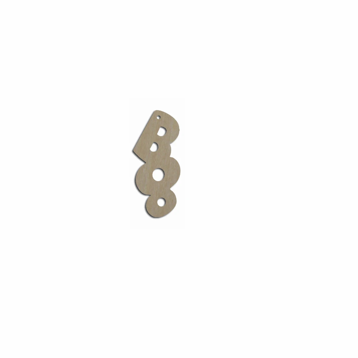 10pcs Bulk Unfinished Wooden Blank Holiday Halloween Boo Word Cutout Shape For Spooky Horror Theme Earring
